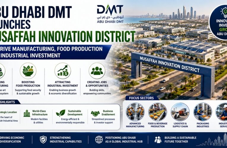 Abu Dhabi DMT Launches Musaffah Innovation District to Drive Manufacturing, Food Production and Industrial Investment