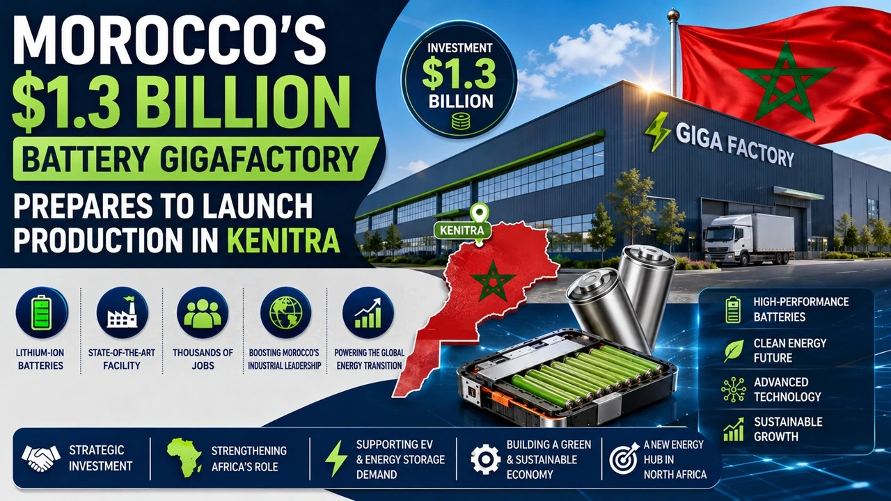 Morocco's $1.3 Billion Battery Gigafactory Prepares to Launch Production