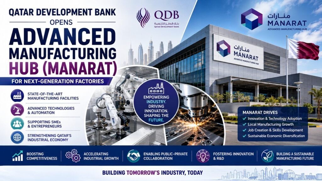 Qatar Development Bank Opens Advanced Manufacturing Hub (Manarat)
