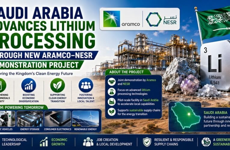 Saudi Arabia Advances Lithium Processing Through New Aramco–NESR Demonstration Project